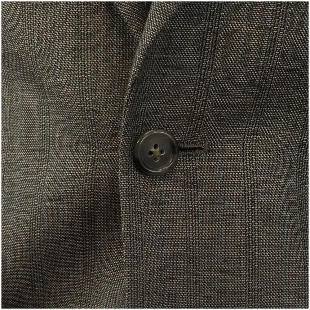 John Varvatos Mens Blazer Sport Coat Two Button‎ Casual Jacket 40L Linen Wool
